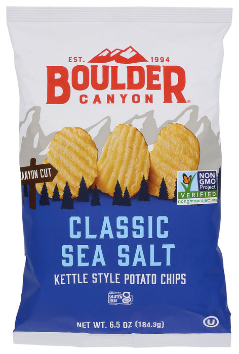 BOULDER CANYON: Potato Chips Kettle Cooked Totally Natural, 6.5 oz