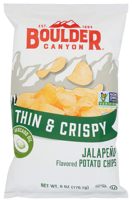 BOULDER CANYON: Thin and Crispy Jalapeno Potato Chips, 6 oz