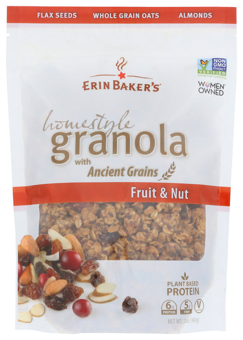 ERIN BAKERS: Homestyle Granola Fruit And Nut, 12 oz