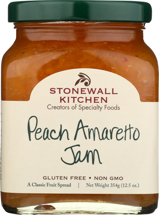 STONEWALL KITCHEN: Peach Amaretto Jam, 12.5 oz