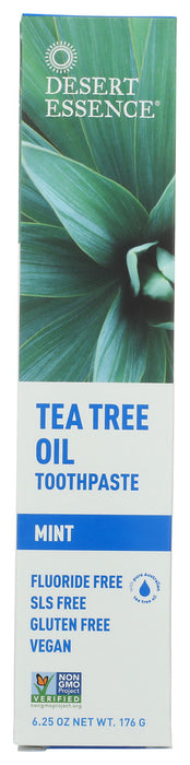 DESERT ESSENCE: Natural Tea Tree Oil Toothpaste Mint, 6.25 oz