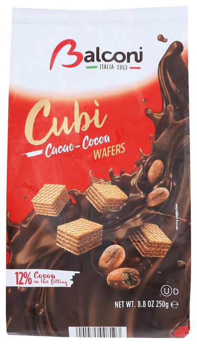 BALCONI: Wafer Cubi Cocoa, 250 gm