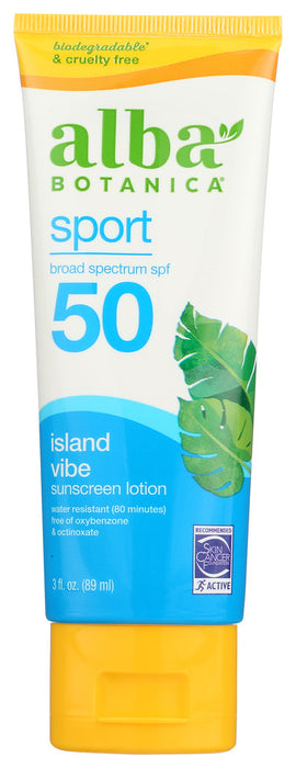 ALBA BOTANICA: Natural Very Emollient Sunscreen Sport SPF 45, 4 oz