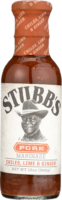 STUBBS: Chili Lime And Ginger Pork Marinade, 12 oz