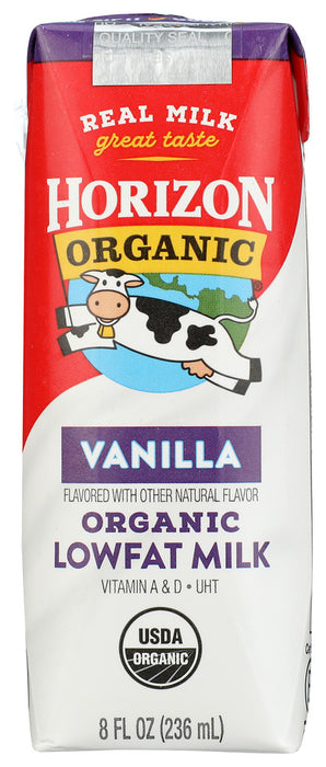 HORIZON: Organic Low Fat Vanilla Milk Box, 8 FO