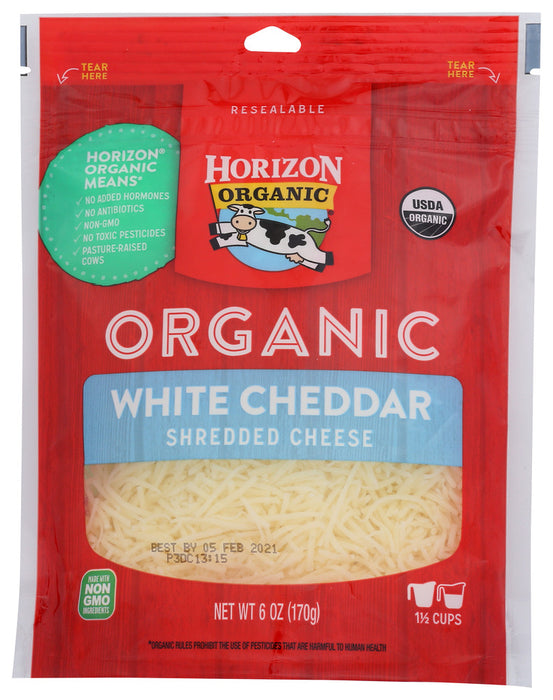 HORIZON: Organic Finely Shredded Cheddar Cheese, 6 oz