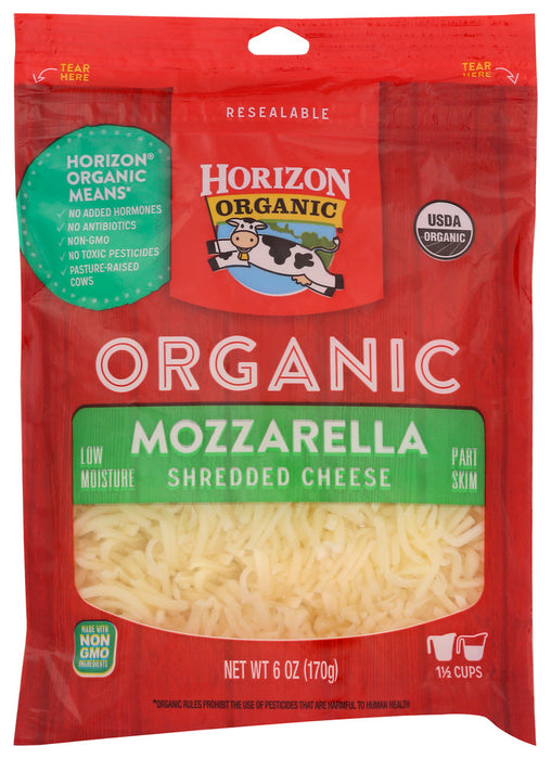 HORIZON: Organic Shredded Mozzarella Cheese, 6 oz