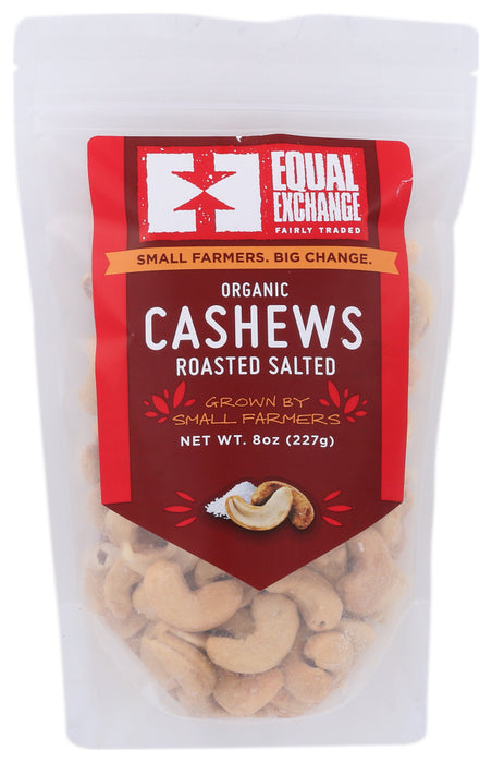 EQUAL EXCHANGE: Organic Roasted Salted Cashews, 8 OZ