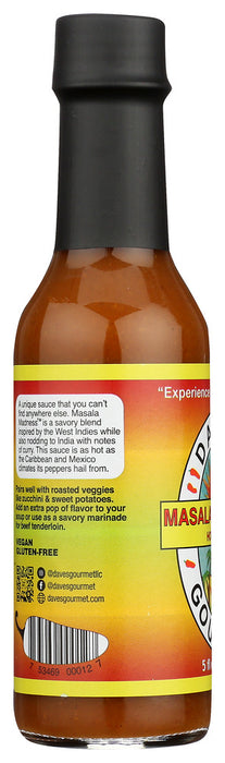 DAVES GOURMET: Masala Madness Hot Sauce, 5 oz