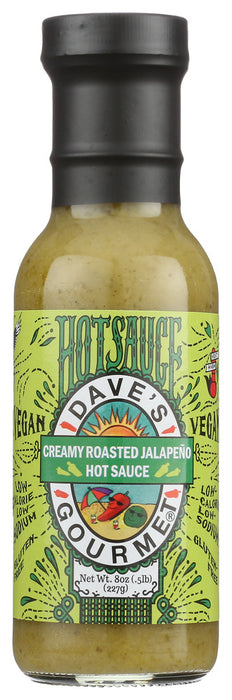 DAVES GOURMET: Creamy Roasted Jalapeno Sauce, 8 oz