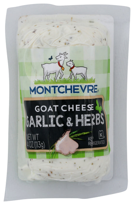 MONTCHEVRE: Goat Cheese Mini Log Garlic and Herb, 4 oz