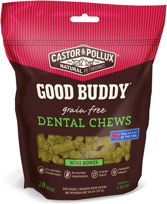 CASTOR & POLLUX: Good Buddy Grain Free Dental Chews Mini Bones, 9.8 oz