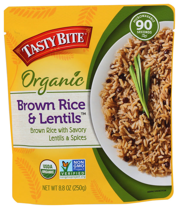 TASTY BITE: Brown Rice & Lentils, 8.8 oz