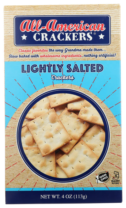 ALL AMERICAN: Lightly Salted Crackers, 4 oz