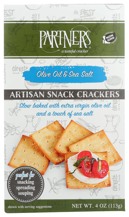 PARTNERS: Olive Oil Sea Salt Artisan Snack Crackers, 4 oz