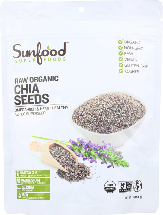 SUNFOOD SUPERFOODS: Organic Chia Seeds, 1 lb