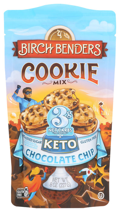 BIRCH BENDERS: Mix Keto Cho Chip Cookie, 8 OZ
