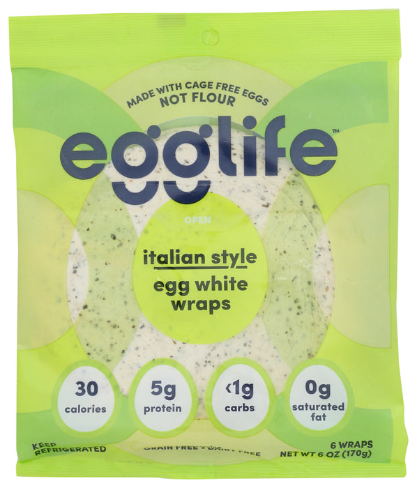 EGGLIFE: Italian Style Egg White Wraps, 6 ea