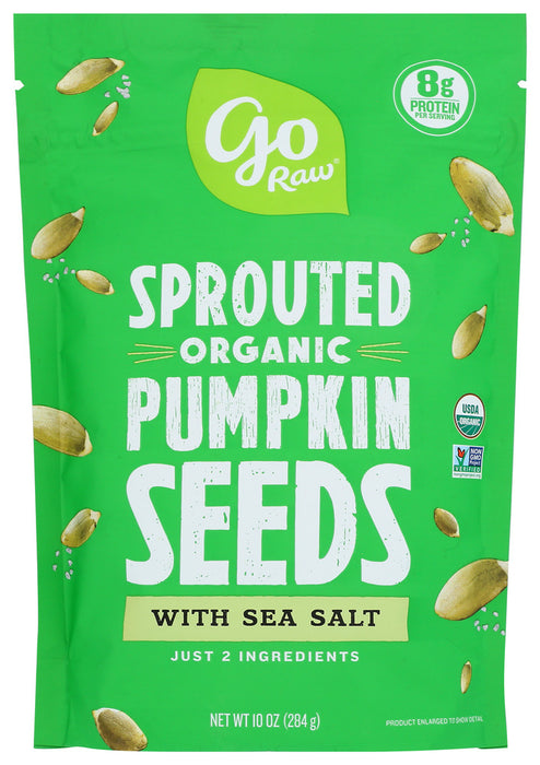 GO RAW: Sprouted Seeds Pumpkin Sea Salt, 10 oz