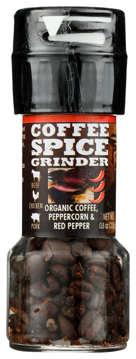 DON PABLO: Organic Coffee Peppercorn Red Pepper Spice Grinder, 0.8 oz