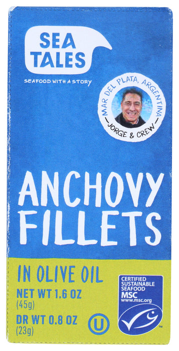 SEA TALES: Anchovy Fllts Msc Olv Oil, 1.6 oz
