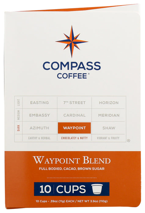COMPASS COFFEE: Waypoint Blend K Cup Coffee, 3.9 oz