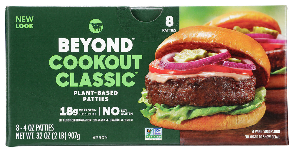 BEYOND MEAT: Cookout Classic Plant Based Burger Patties 8 Count, 2 lb