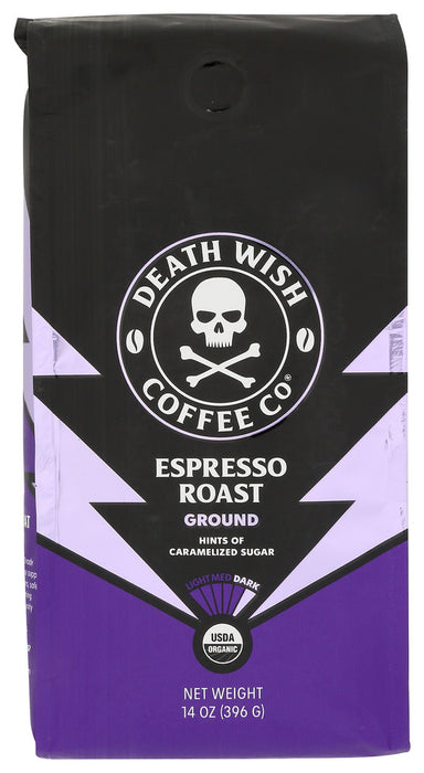 DEATH WISH COFFEE: Cofee Grnd Esprs Ros Org, 14 OZ