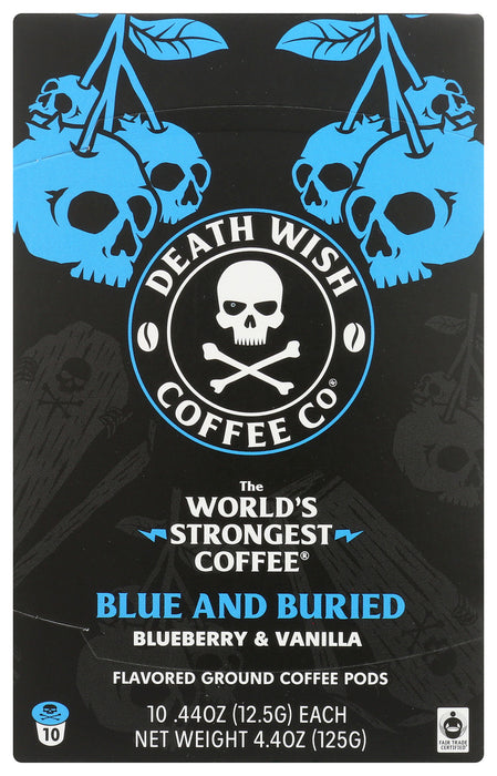 DEATH WISH COFFEE: Coffee Ss Blue Buried, 10 CT