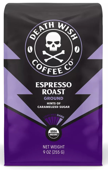 DEATH WISH COFFEE CO: Espresso Roast Ground Coffee, 9 oz