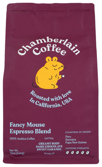 CHAMBERLAIN COFFEE: Espresso Ground Fancy Mouse, 12 OZ
