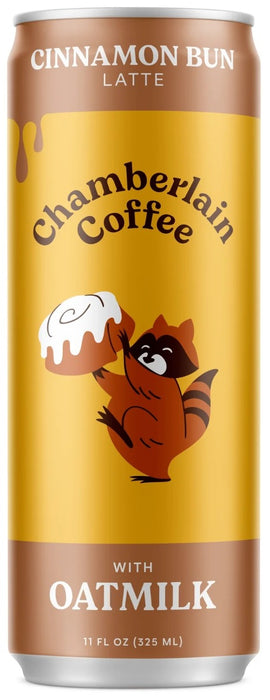 CHAMBERLAIN COFFEE: Cinnamon Bun Coffee Latte with Oatmilk, 11 fo
