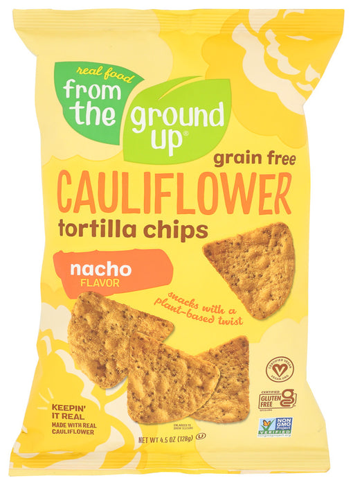 FROM THE GROUND UP: Nacho Cauliflower Tortilla Chips, 4.5 oz