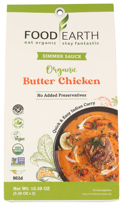 FOOD EARTH: Organic Butter Chicken Simmer Sauce, 10.58 oz