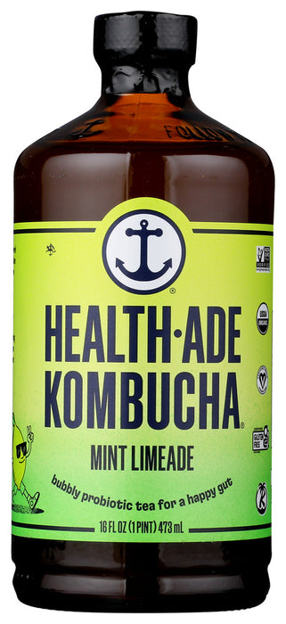 HEALTH ADE: Mint Limeade Kombucha, 16 fo