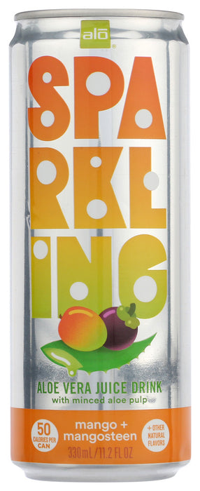 ALO: Sparkling Mango Mangosteen Aloe Vera Juice, 11.2 fo