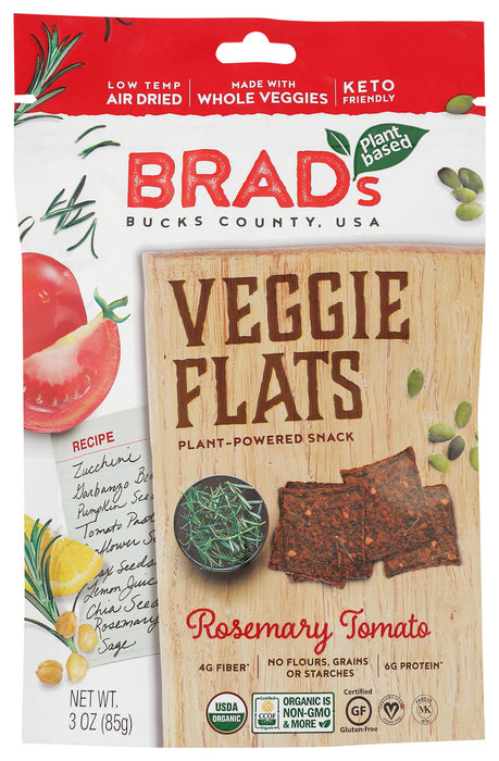 BRADS PLANT BASED: Flats Veggiie Tomato, 3 oz