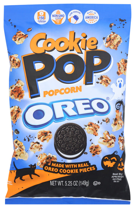 COOKIE POP POPCORN: Oreo Cookie Pop Popcorn Halloween Edition, 5.25 oz