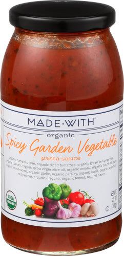 MADE WITH: Sauce Pasta Spcy Veg Org, 25 oz