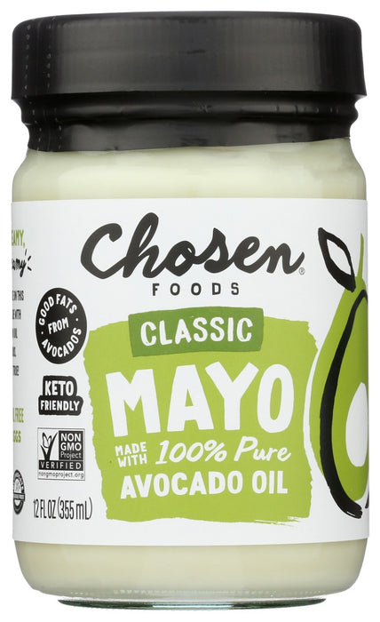 CHOSEN FOODS: 100% Pure Avocado Oil Mayo, 12 oz