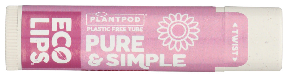 ECO LIPS: Lip Balm Rspbry Pure Smpl, 0.15 oz