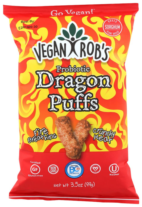 VEGANROBS: Probiotic Dragon Puffs, 3.5 oz