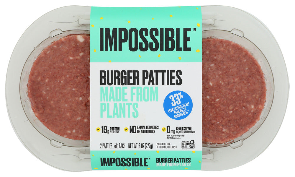 IMPOSSIBLE FOODS: Burger Patties Impossible, 8 oz