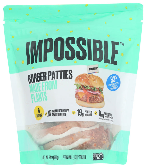 IMPOSSIBLE FOODS: Patties Impossible 6Ct, 1.5 lb