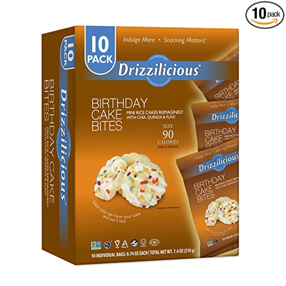 DRIZZILICIOUS: Rice Crisp Brhdy Cke 10Pk, 0.74 oz
