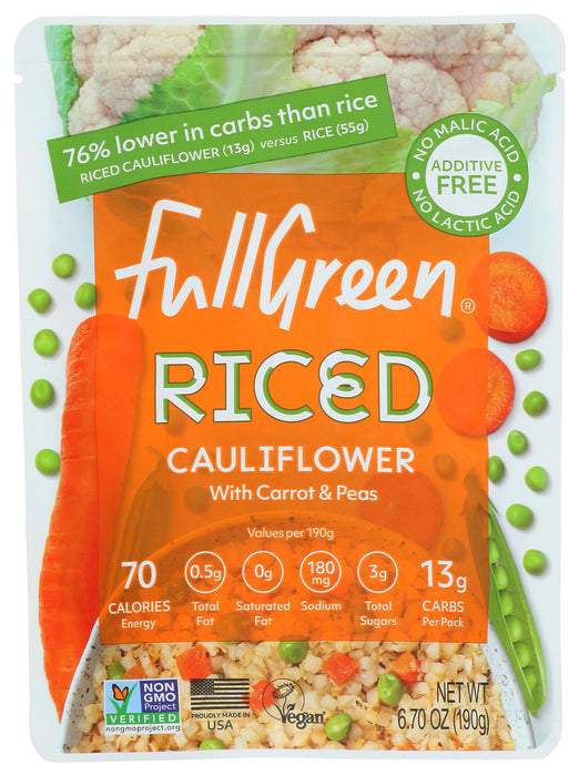 FULLGREEN: Riced Cauliflower Pea Carrot, 6.7 oz