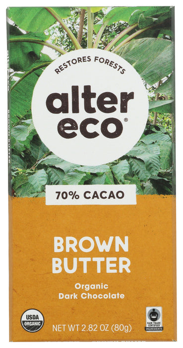 ALTER ECO: Organic Chocolate Dark Salted Brown Butter, 2.82 oz