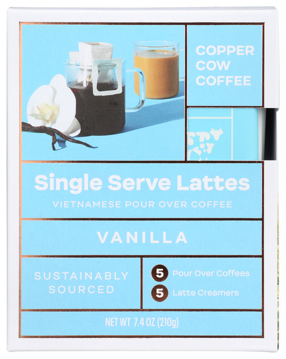 COPPER COW COFFEE: Coffee Pourover Vanilla, 7.4 oz