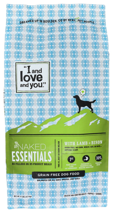 I&LOVE&YOU: Naked Essentials kibble Lamb & Bison Dog Food, 11 lb