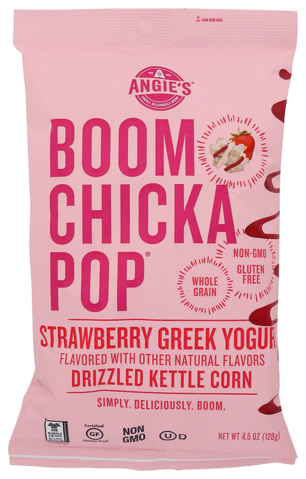 ANGIES: Boomchickapop Strawberry Greek Yogurt Drizzled Kettle Corn, 4.5 oz